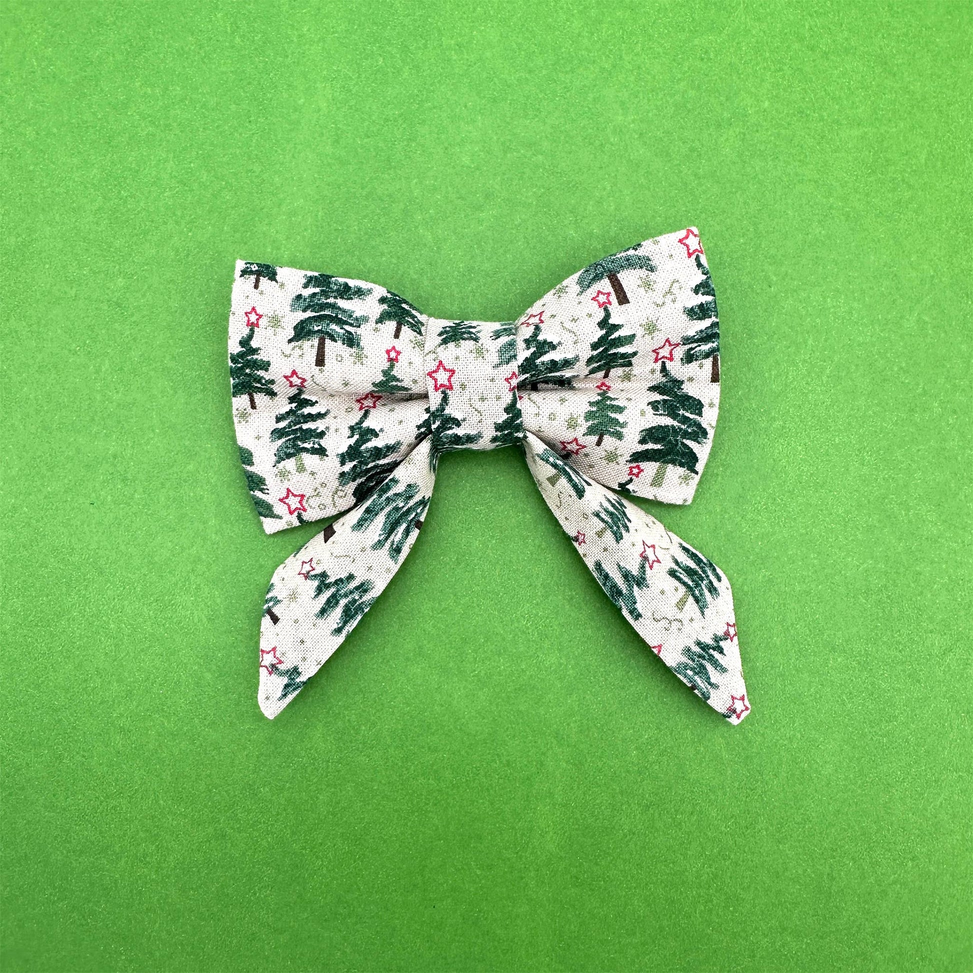 Christmas Tree Lady Dog Sailor Bow