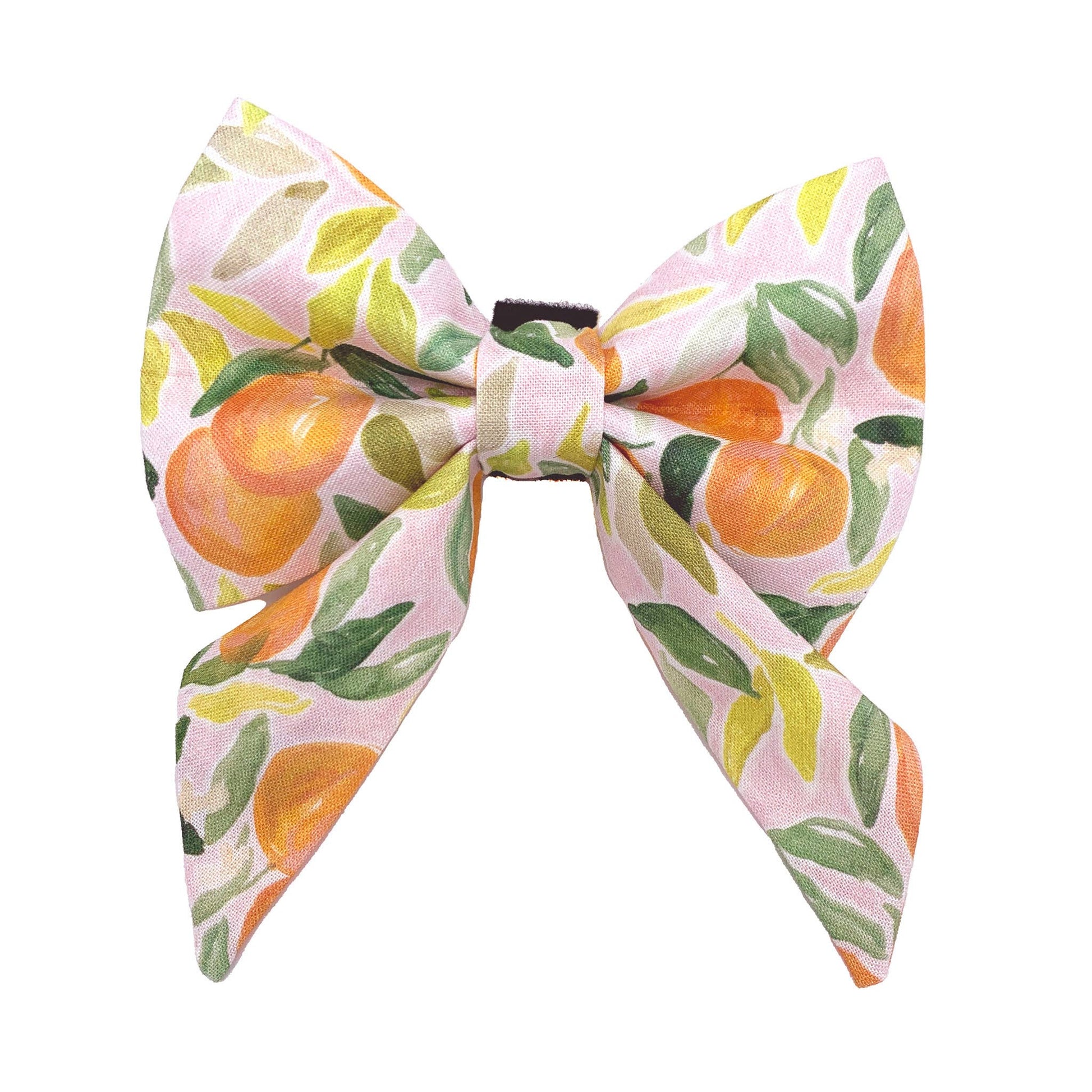 Clementine Orange Sailor Dog Bow