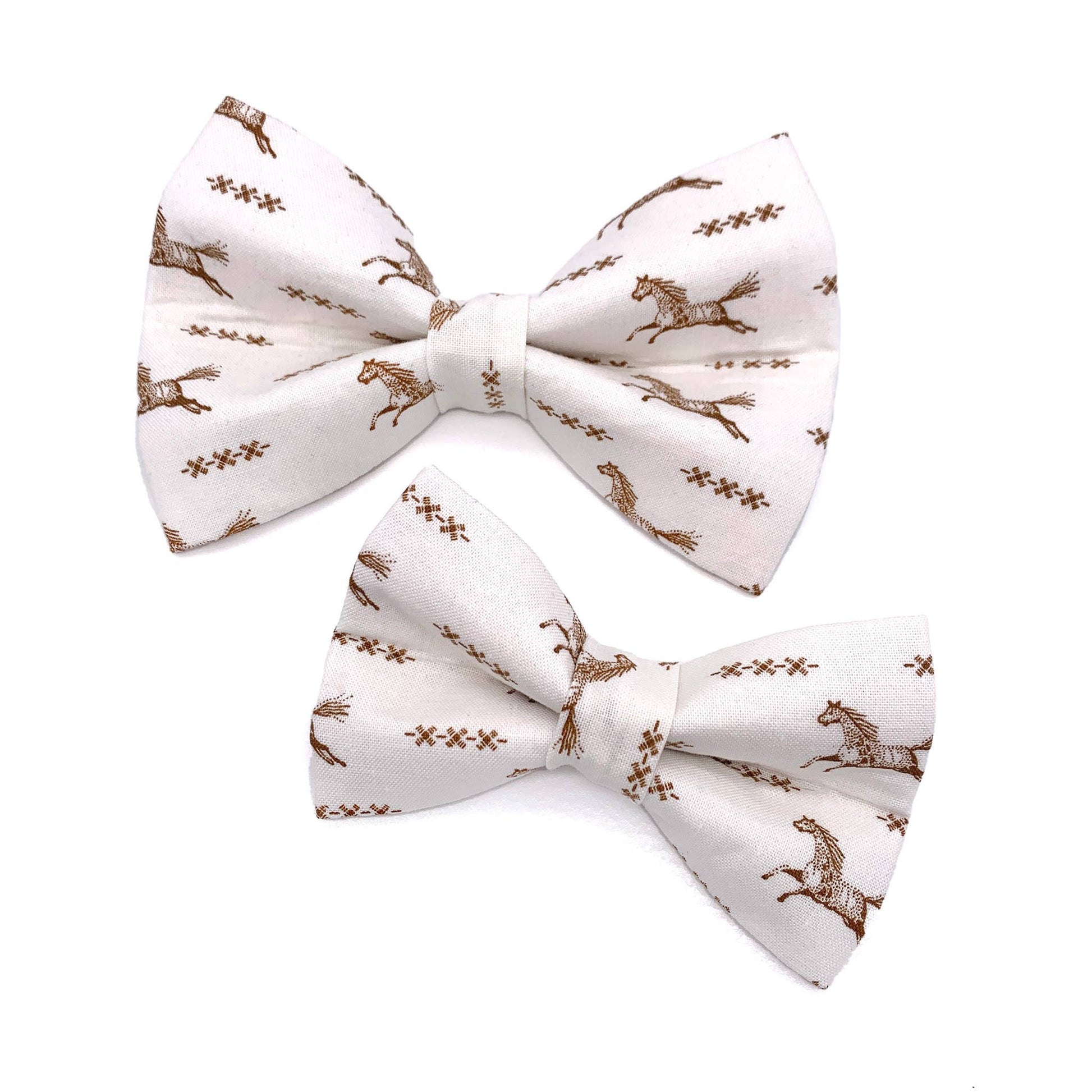 Horse Print Dog Bow Tie
