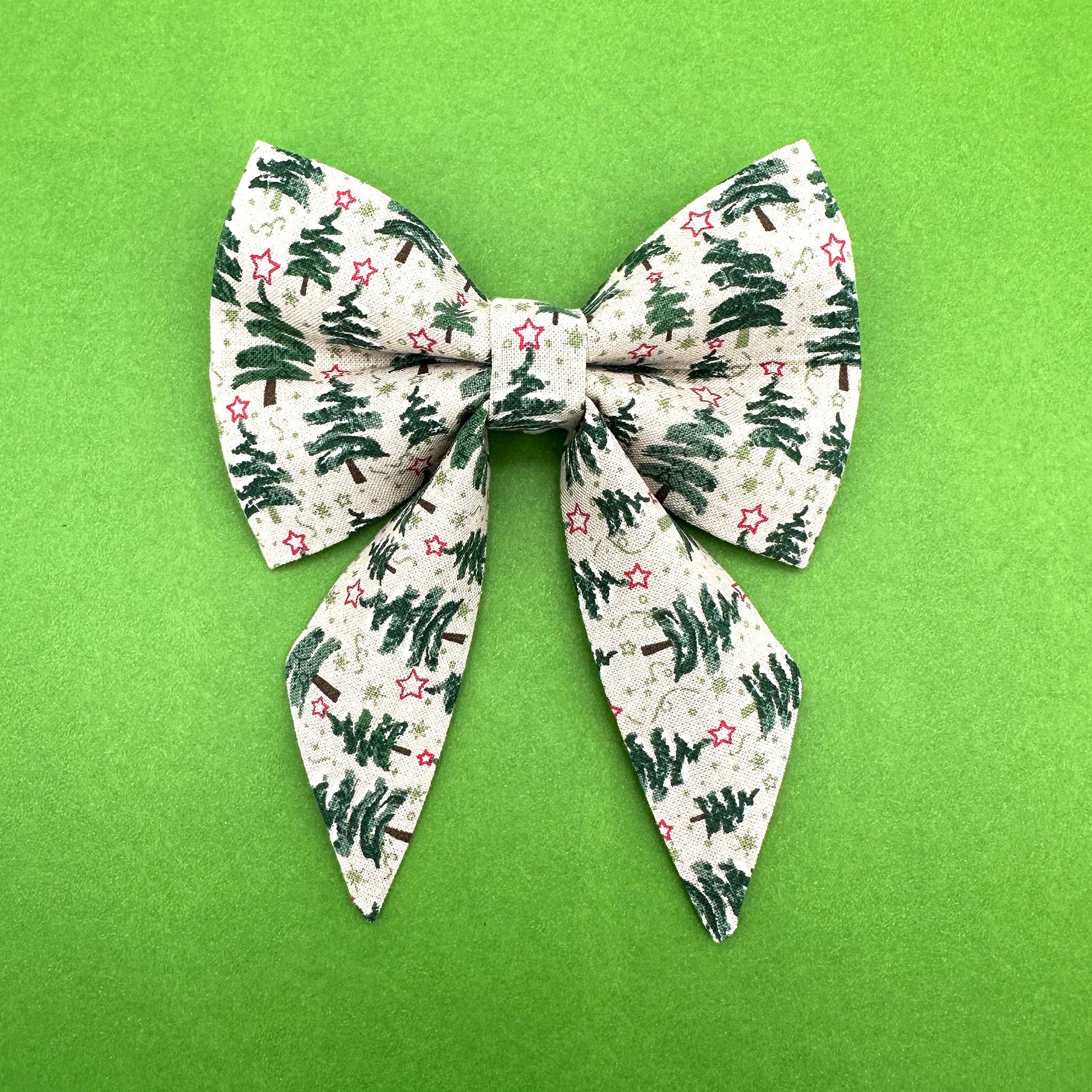 Christmas Tree Lady Dog Sailor Bow