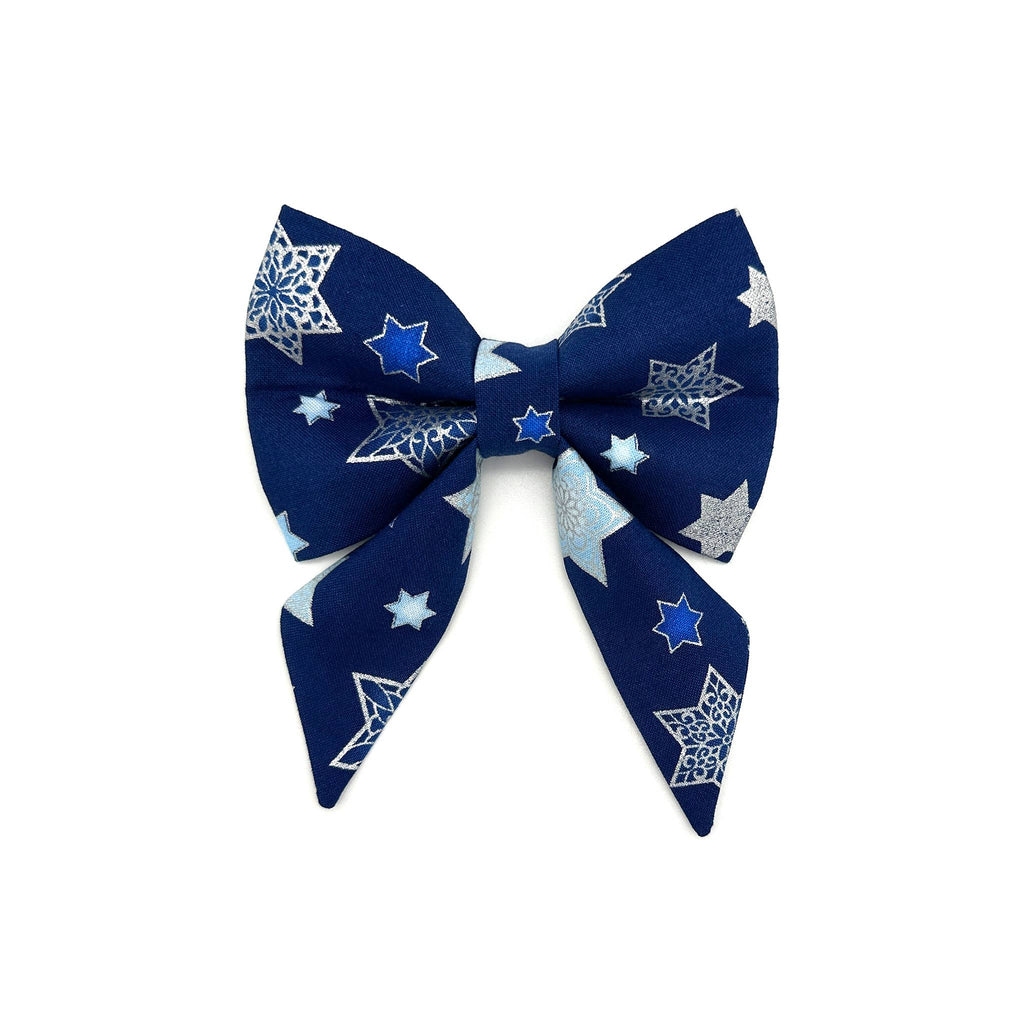 Hanukkah Stars Lady Dog Sailor Bow