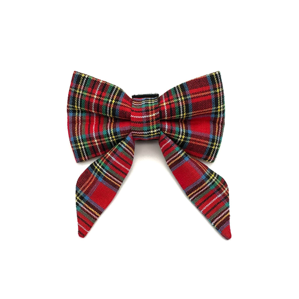Christmas Duncan Plaid Lady Dog Sailor Bow