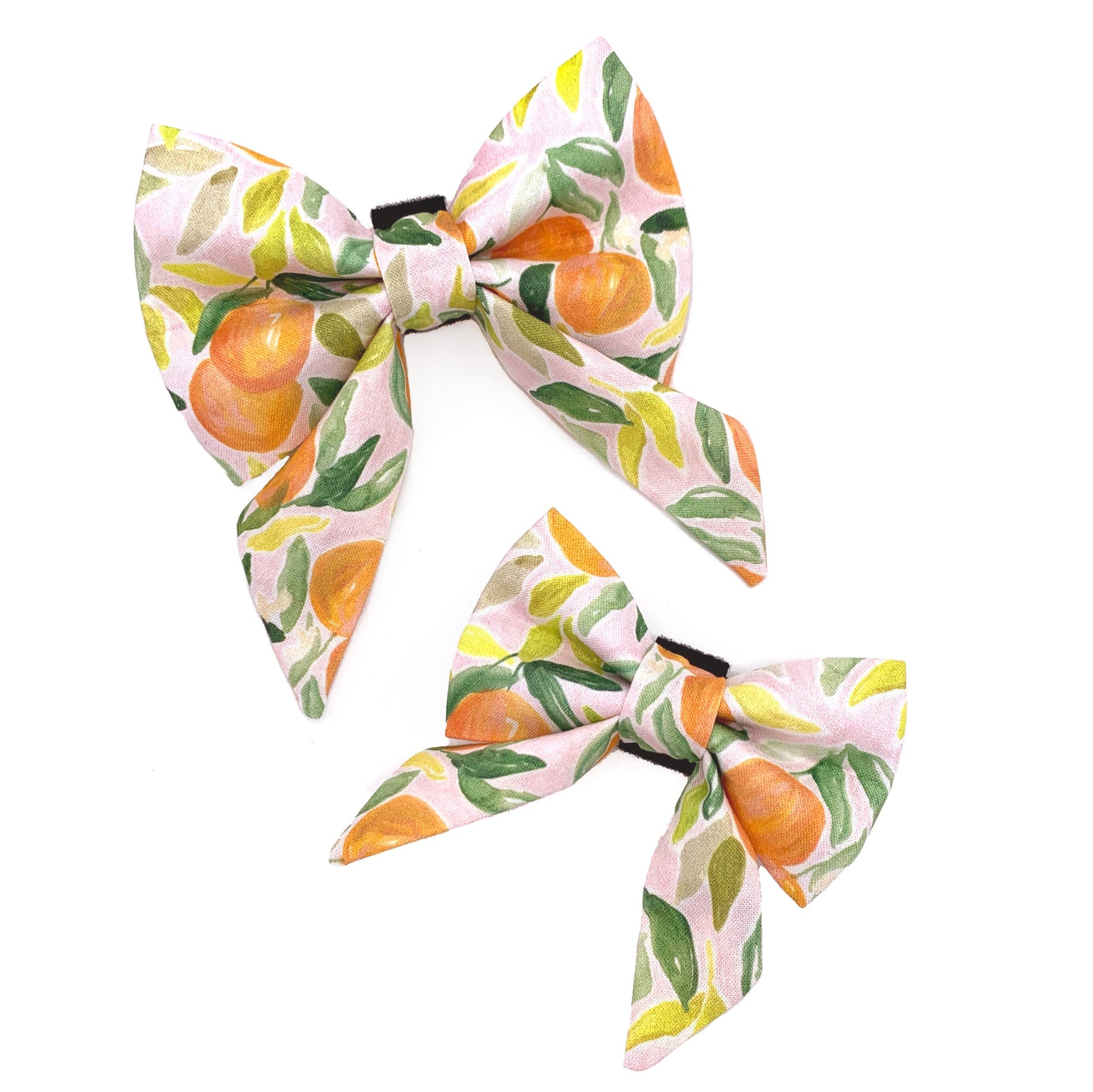 Clementine Orange Sailor Dog Bow