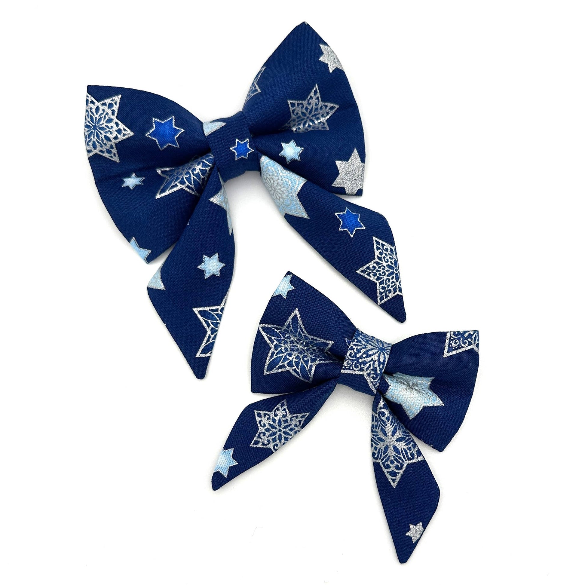 Hanukkah Stars Lady Dog Sailor Bow