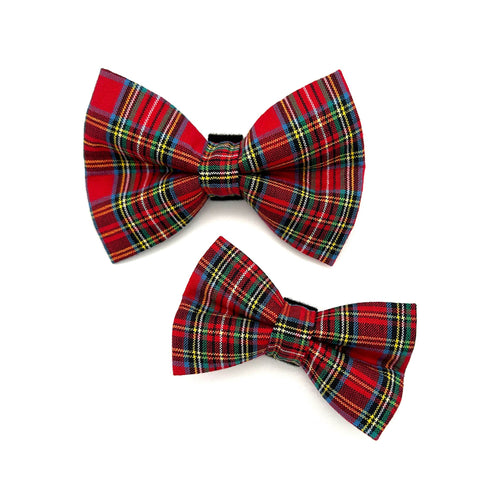 Christmas Duncan Plaid Dog Bow Tie