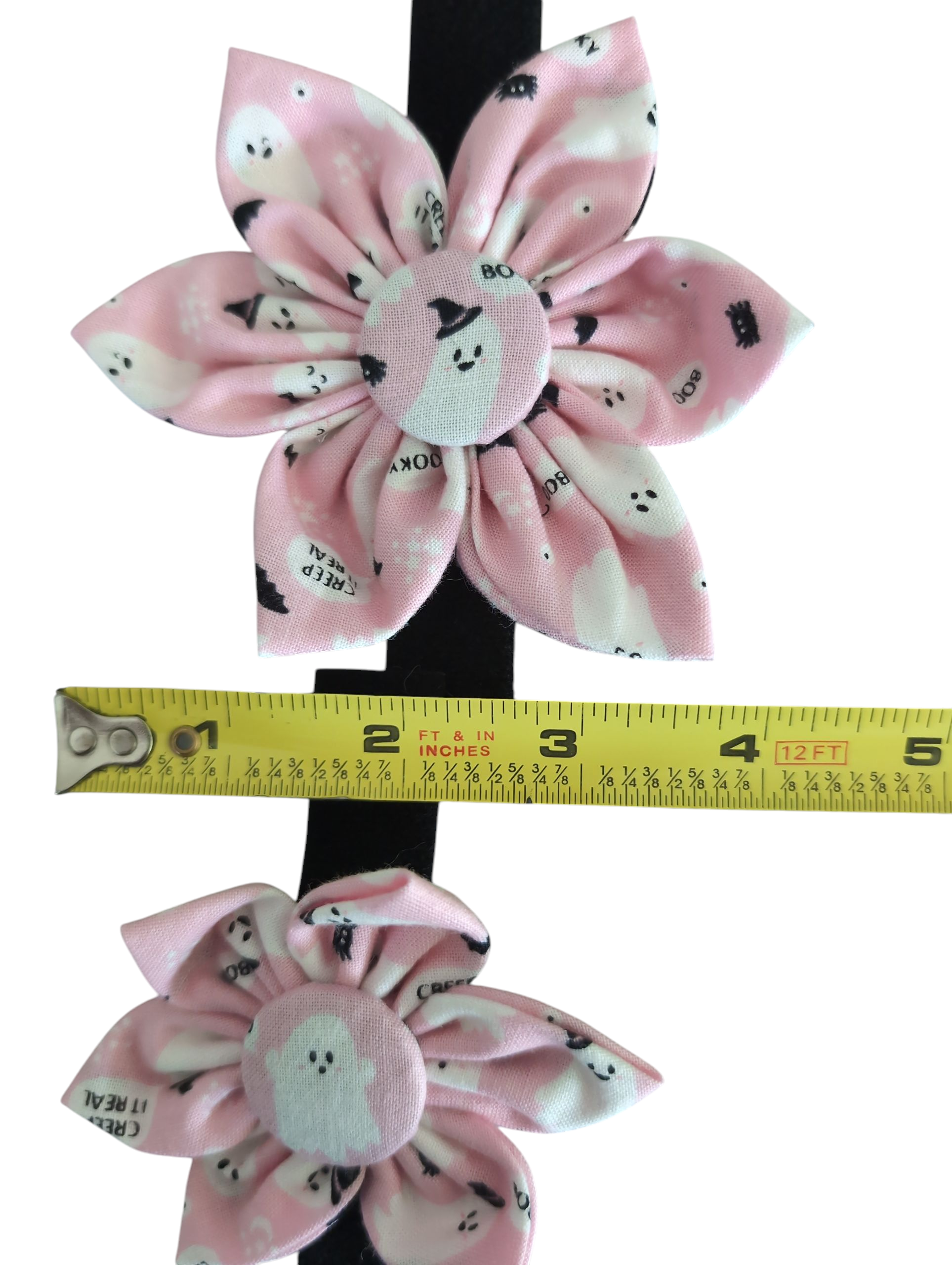 Halloween Pink Ghost Dog Collar Flower