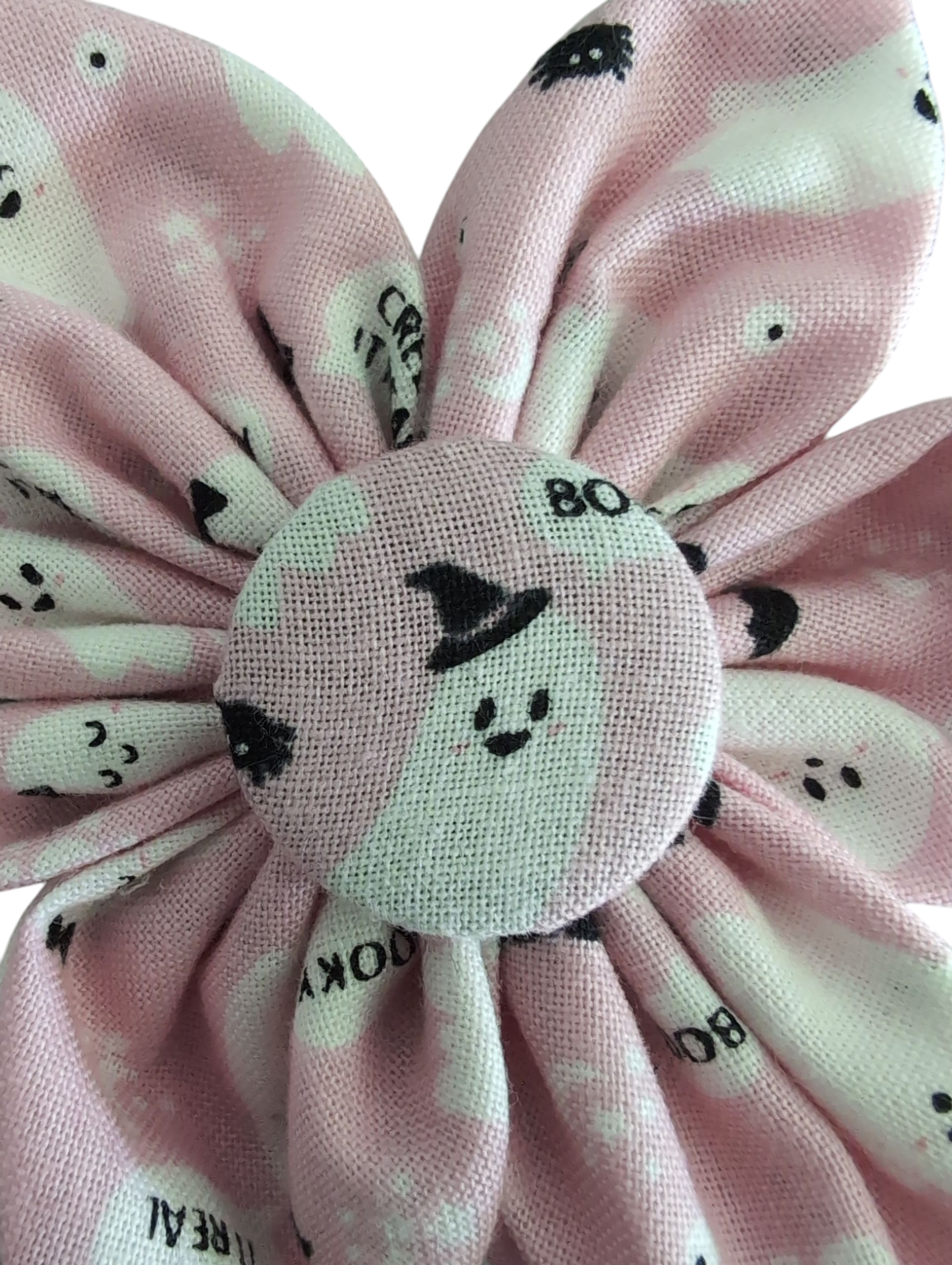 Halloween Pink Ghost Dog Collar Flower