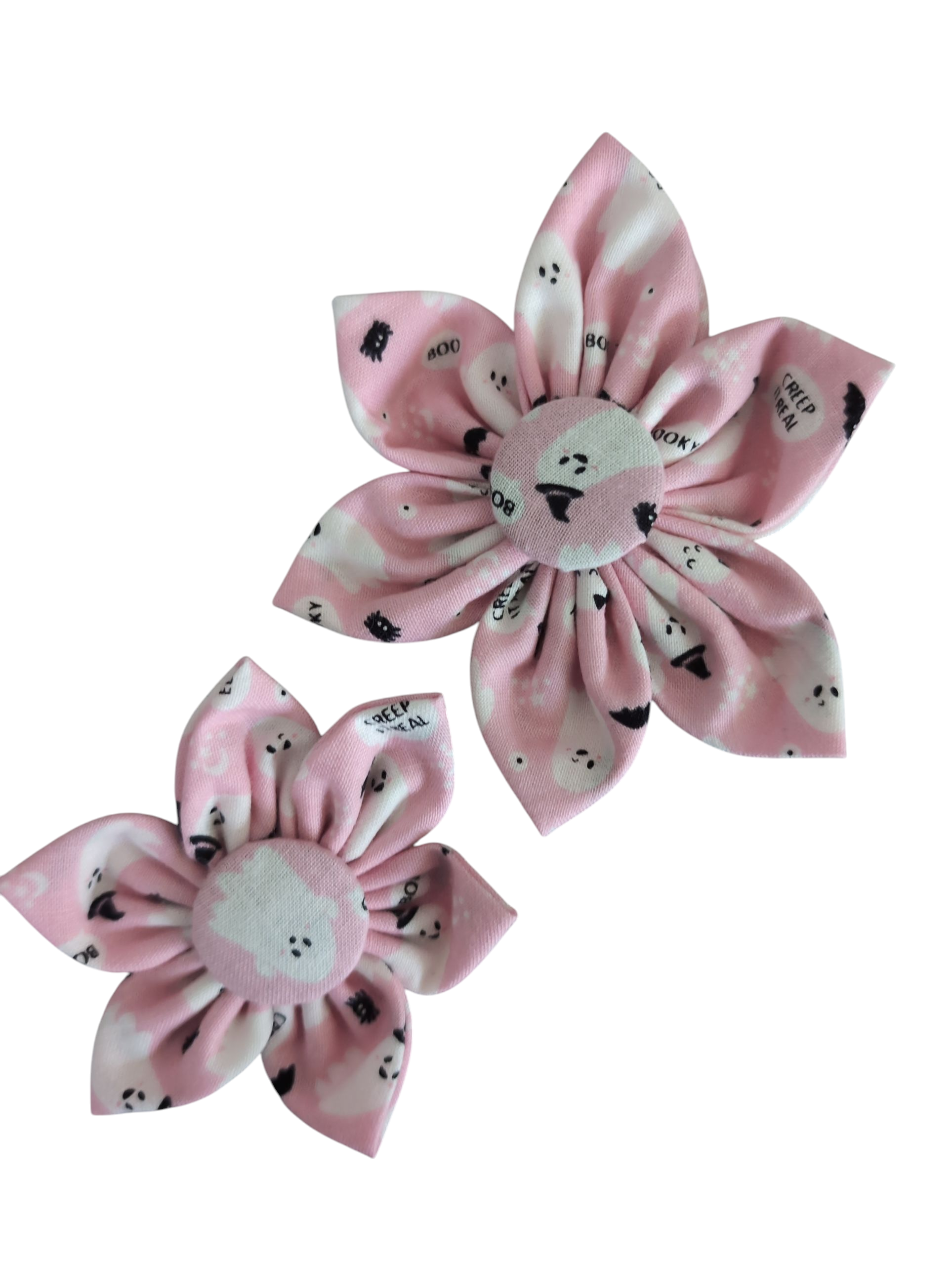 Halloween Pink Ghost Dog Collar Flower