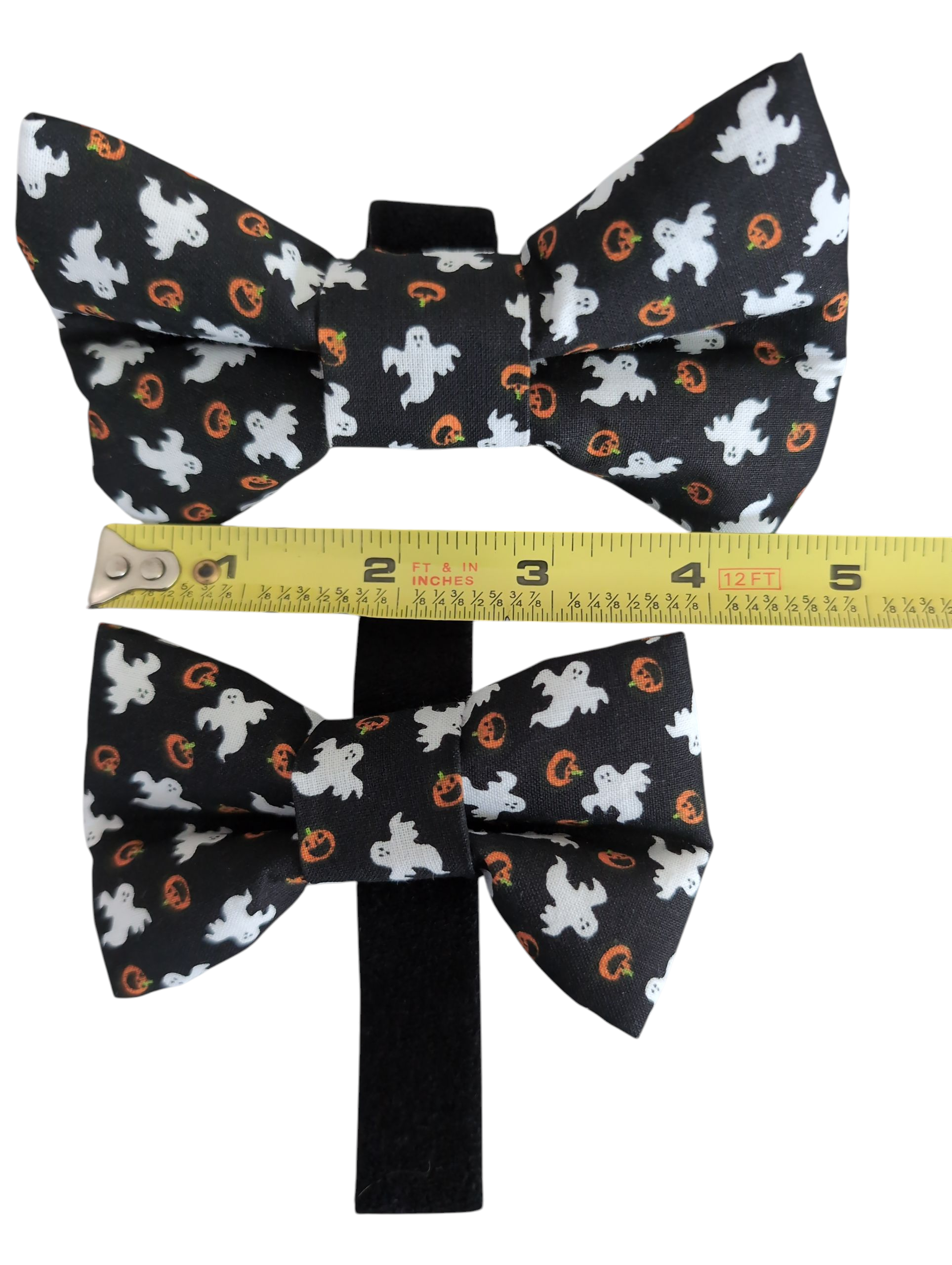 Halloween Black Ghosts Dog Bow Tie