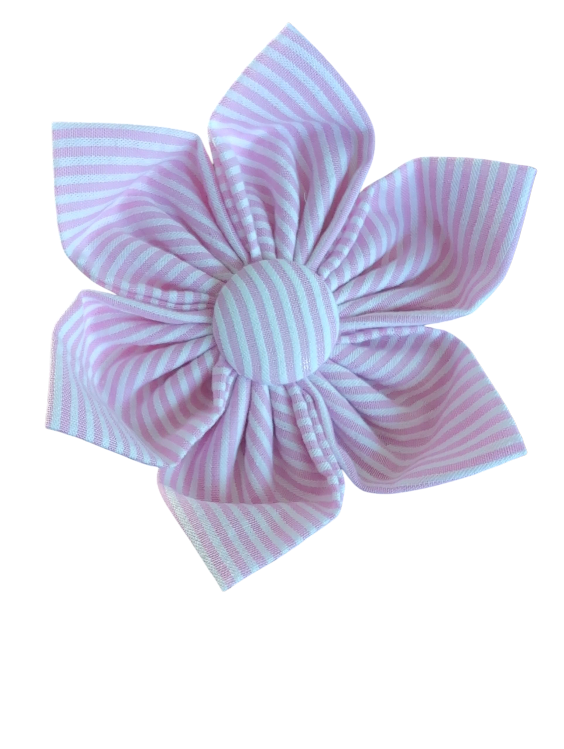 Summer Pink Stripes Lady-Dog Collar Flower