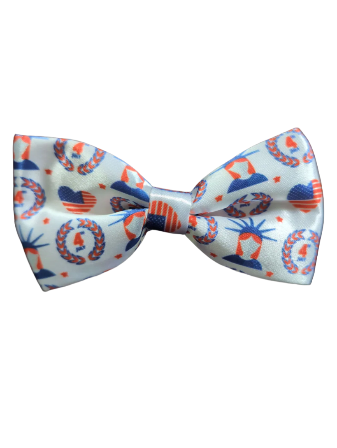 Bow tie with colorful pattern on a white background