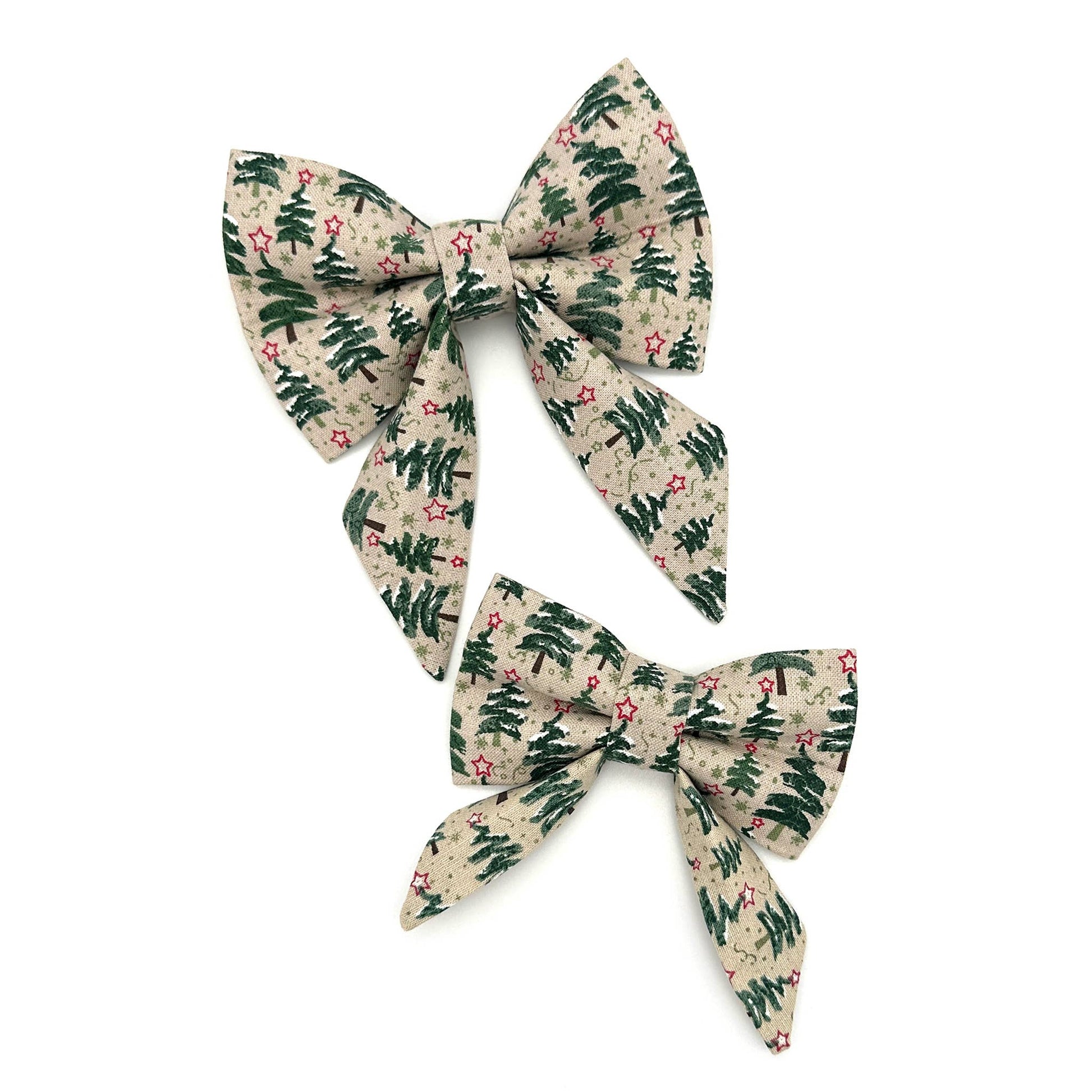 Christmas Tree Lady Dog Sailor Bow