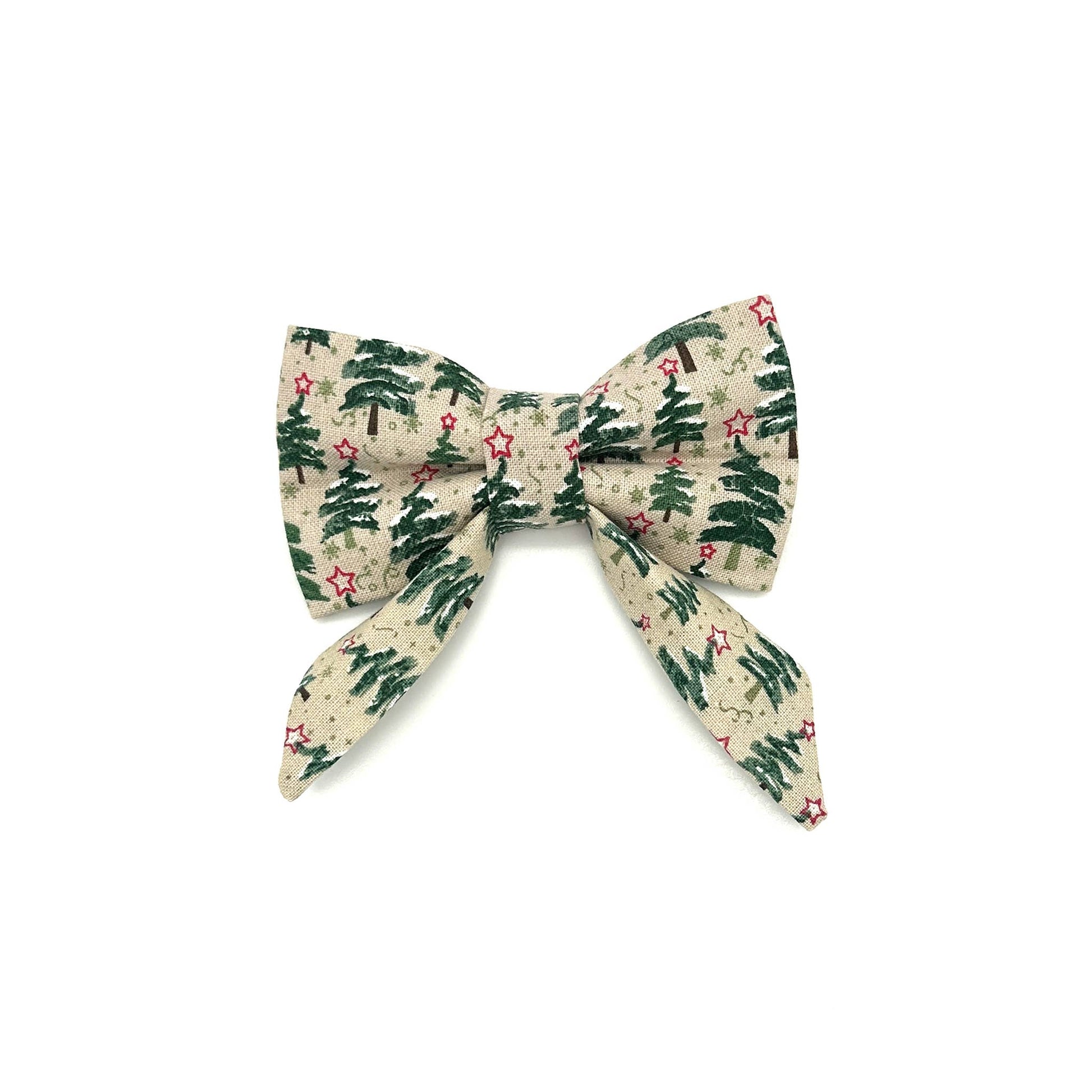 Christmas Tree Lady Dog Sailor Bow