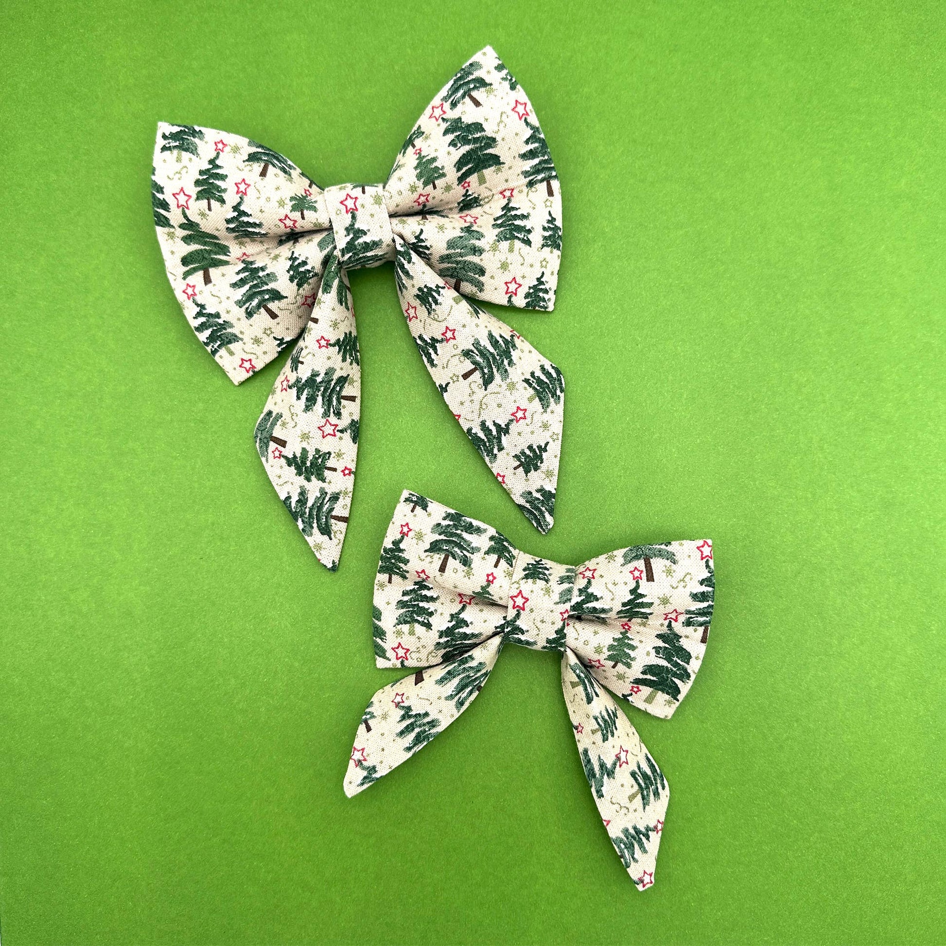 Christmas Tree Lady Dog Sailor Bow